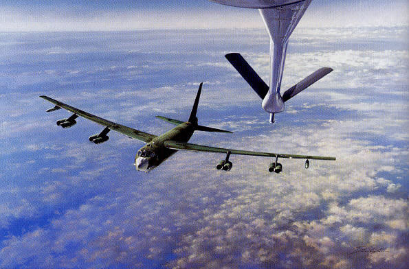 "Fill Up for the Cadillac" - John Young - B-52H Stratofortress Aviation Art